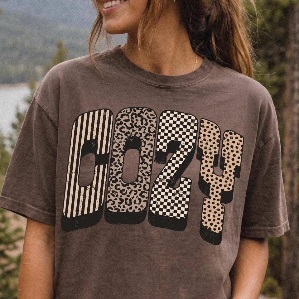 cozy grunge clear film screen print