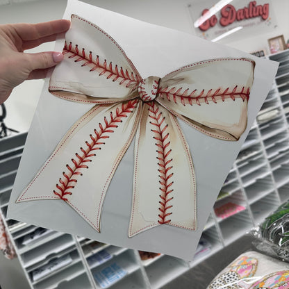 Baseball bow clear film transfer