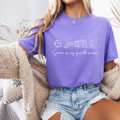 soccer is my favorite season screen print transfer