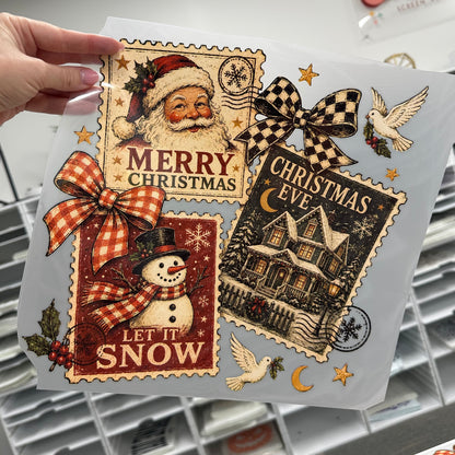 PRE-ORDER Christmas Stamps DTF 5-7 biz day tat