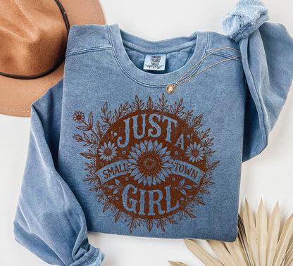 JUST A SMALL TOWN GIRL screen print transfer