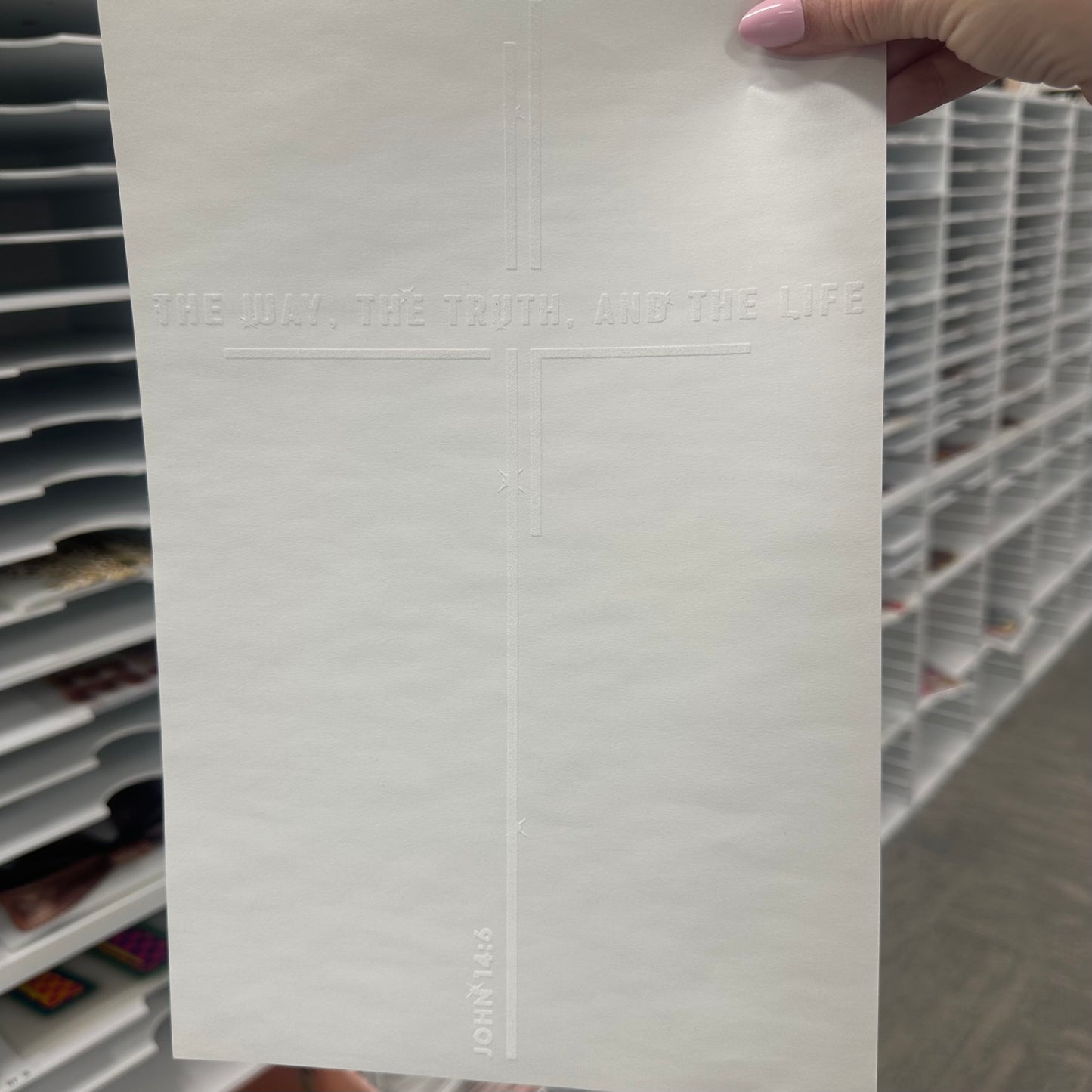the way the truth cross screen print transfer