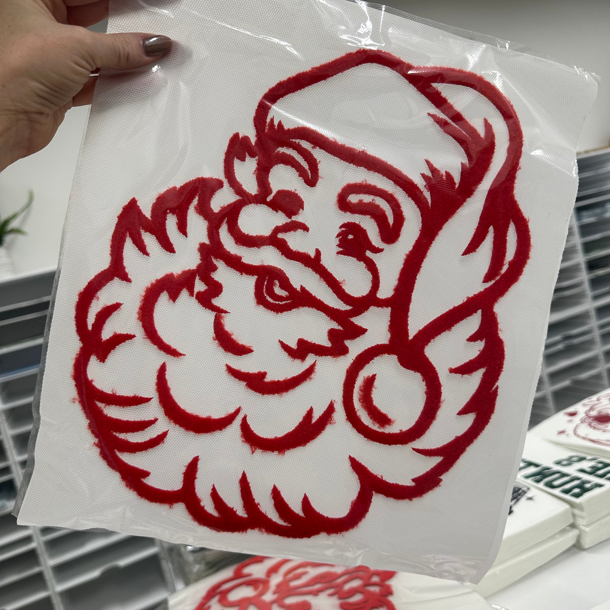 PRE-ORDER Fluffy Patch - Red Santa 5-7 biz day tat