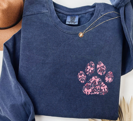 POCKET PRINT dog bow paw