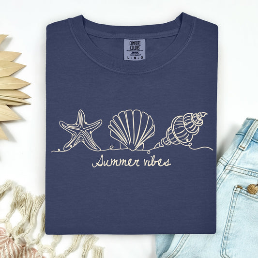 sea shells summer vibes screen print transfer•
