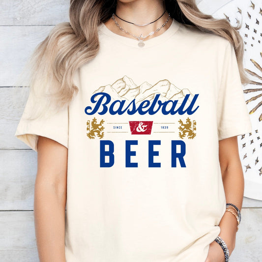 Baseball & Beer clear film transfer