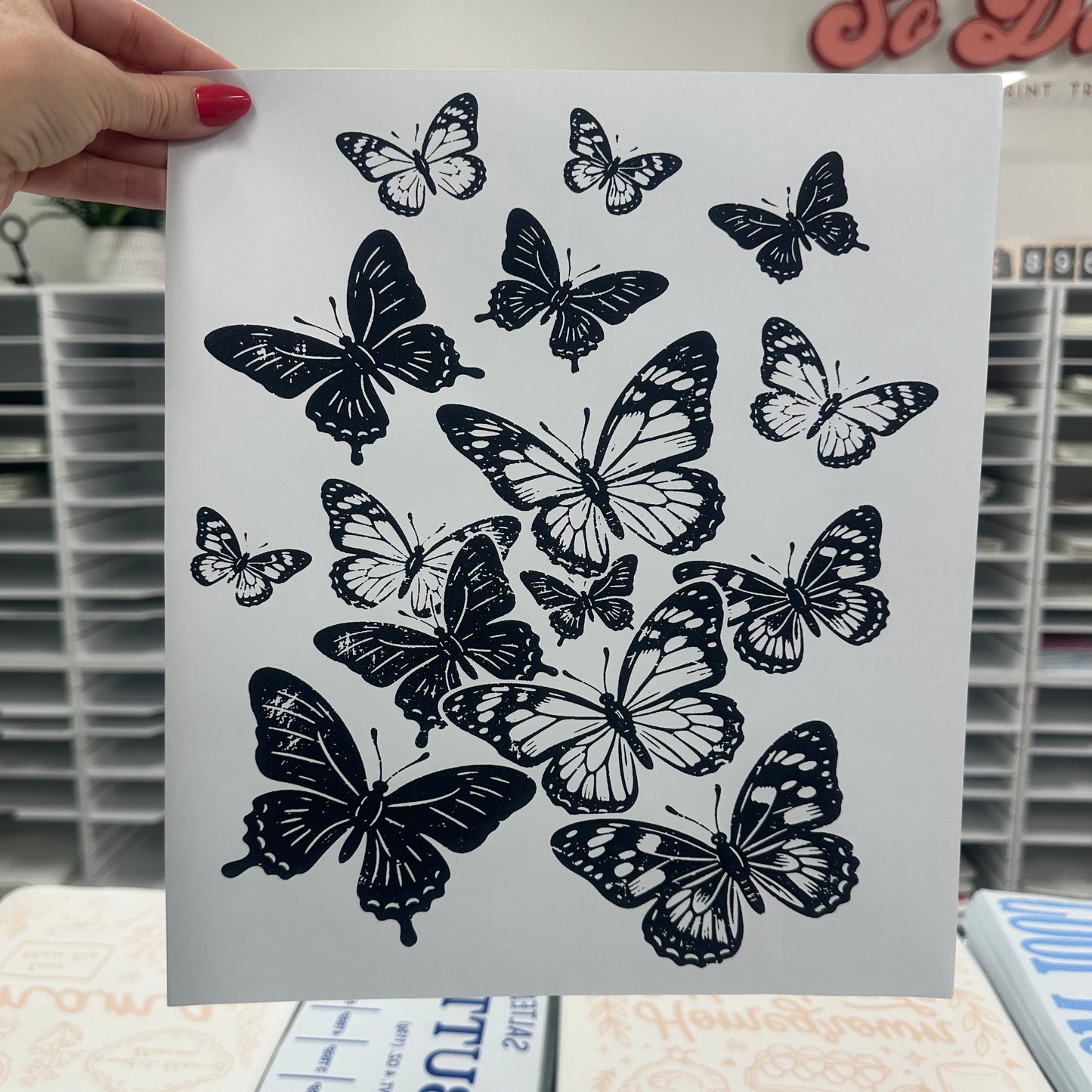 butterflies screen print transfer•
