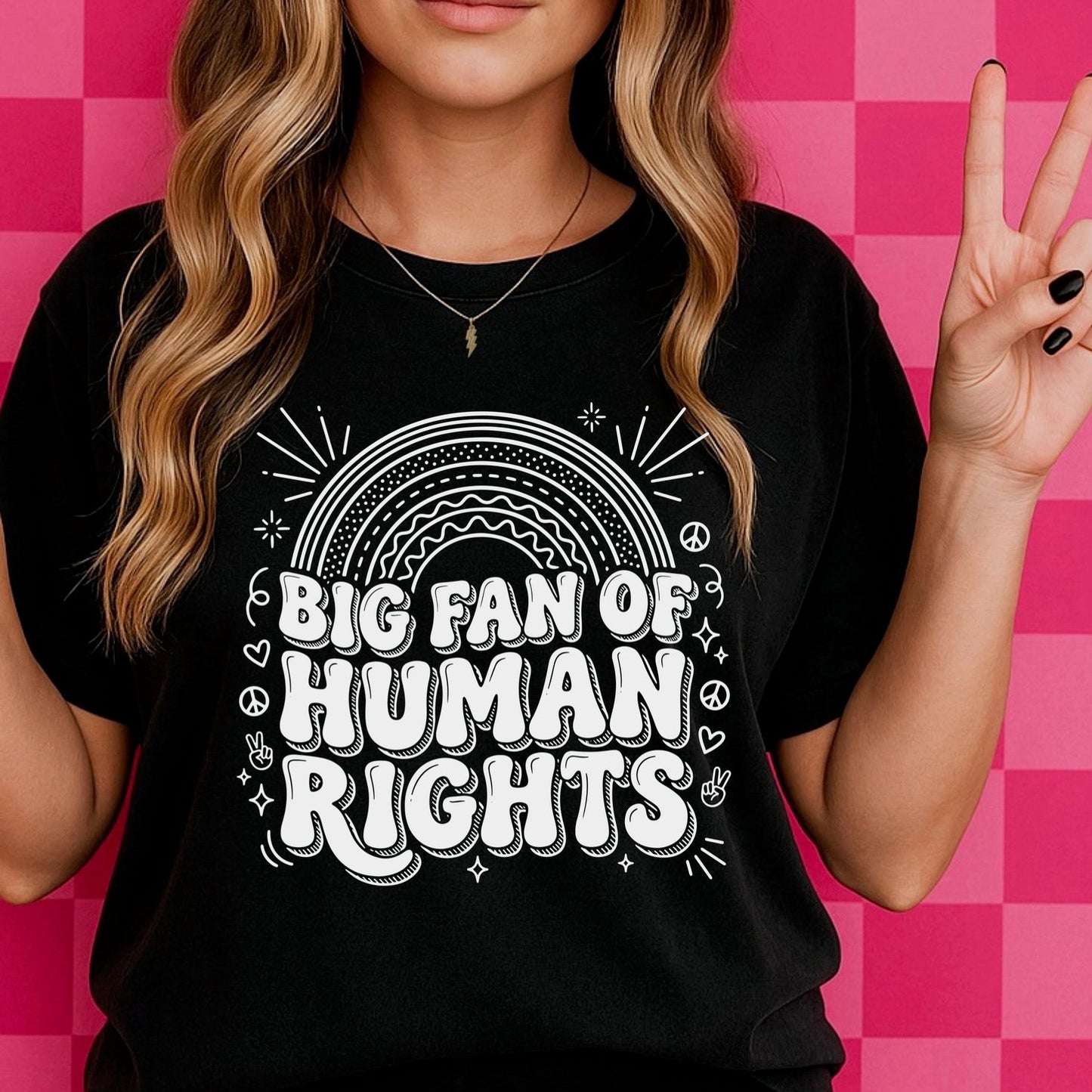 big fan of human rights screen print transfer
