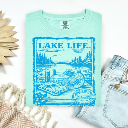 Lake Life screen print transfer