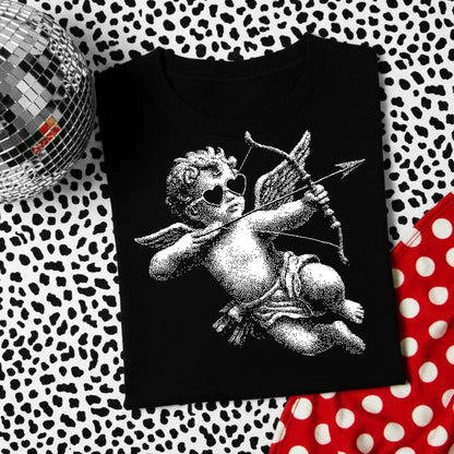 cupid half tone screen print transfer