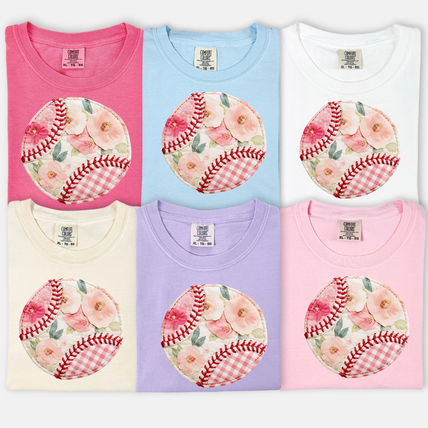 quilted baseball clear film screen print