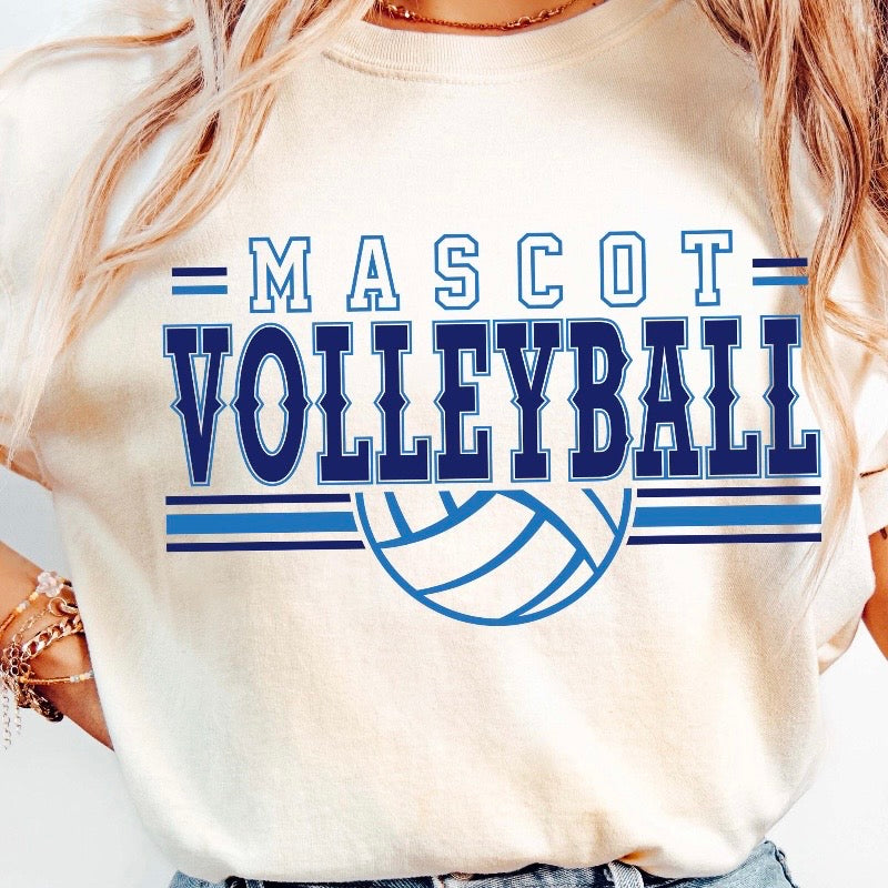 semi-custom VOLLEYBALL mascot (design set up only)