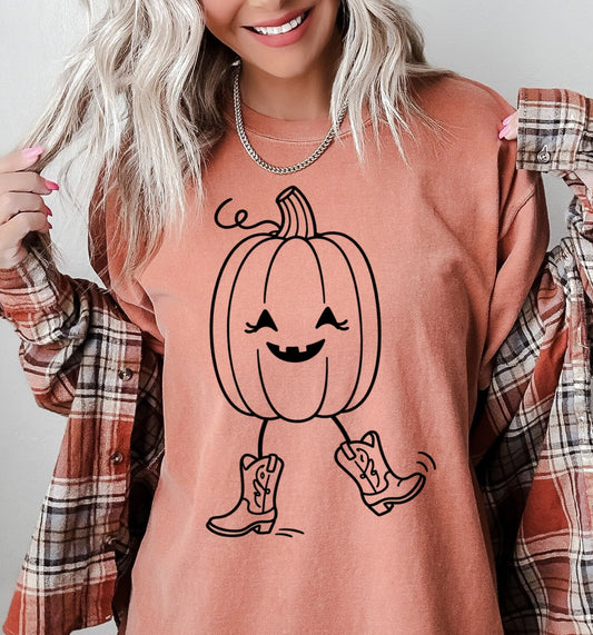 western pumpkin screen print transfer•