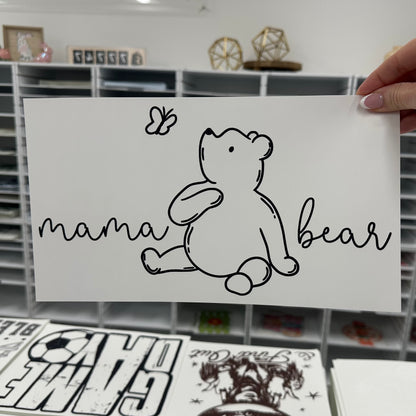 mama bear screen print transfer•