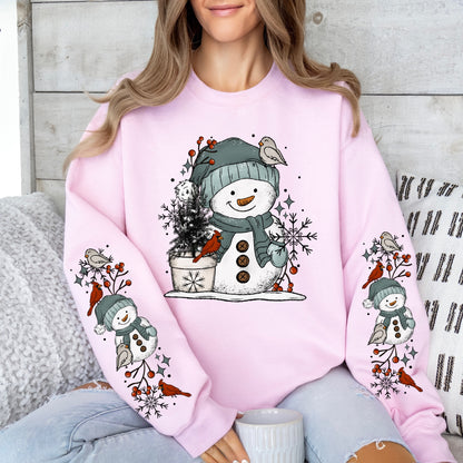 snowman birdies + sleeves clear film screen print