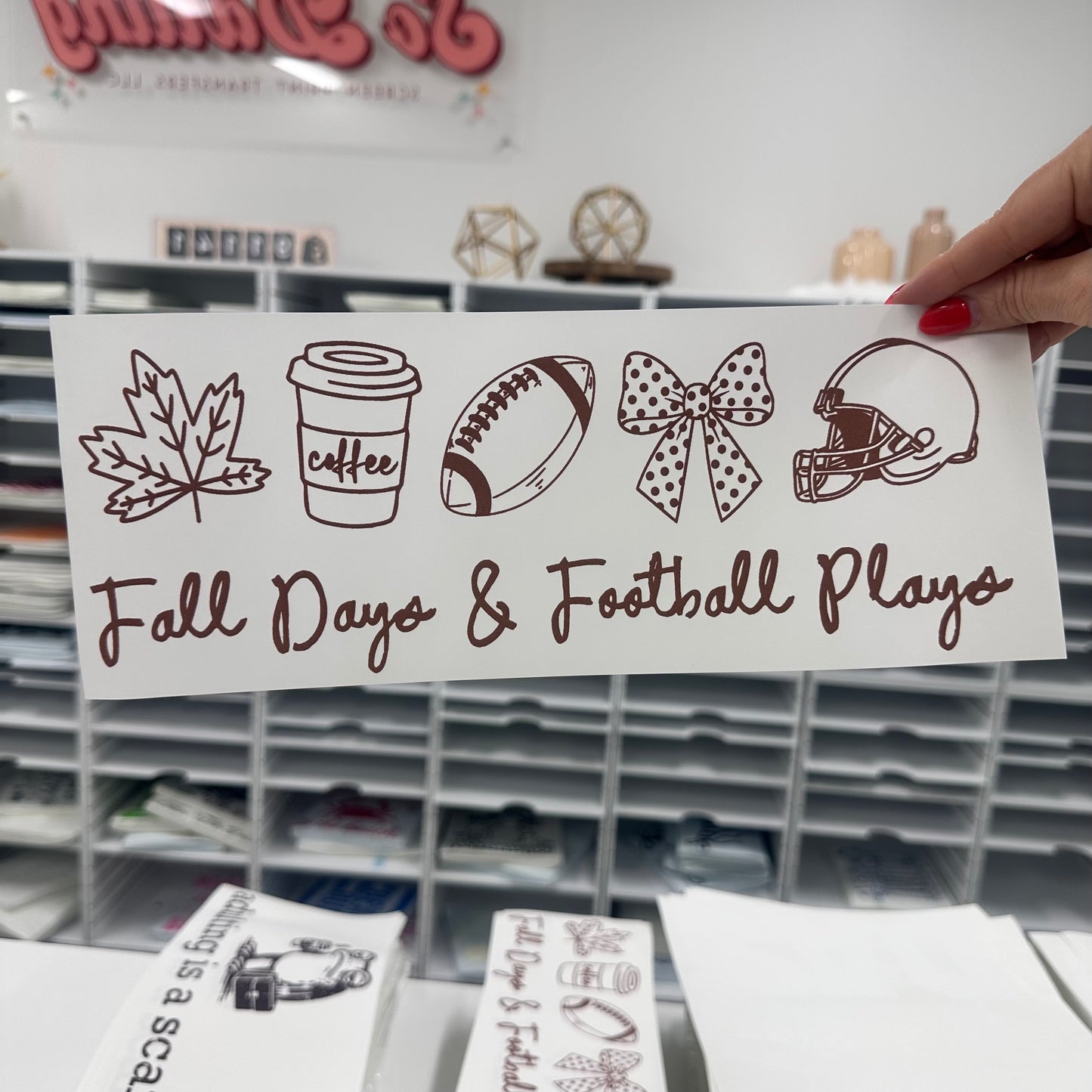 fall days & football plays screen print transfer•