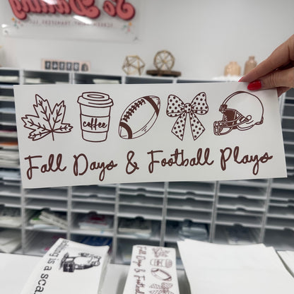 fall days & football plays screen print transfer•