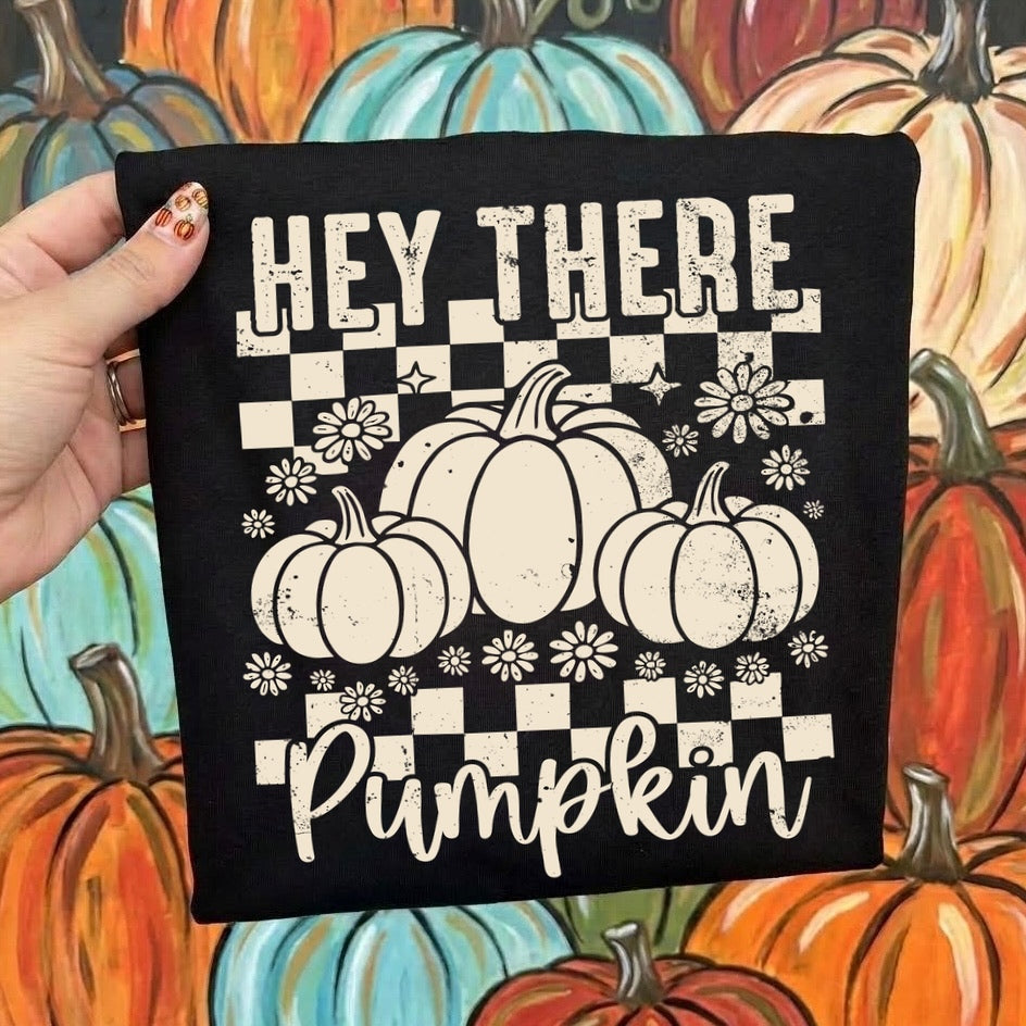hey there pumpkin screen print transfer