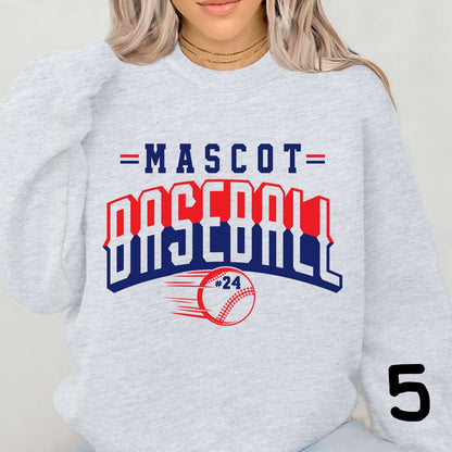 semi-custom BASEBALL mascot (design set up only)