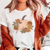 Neutrals Pumpkin floral clear film transfer