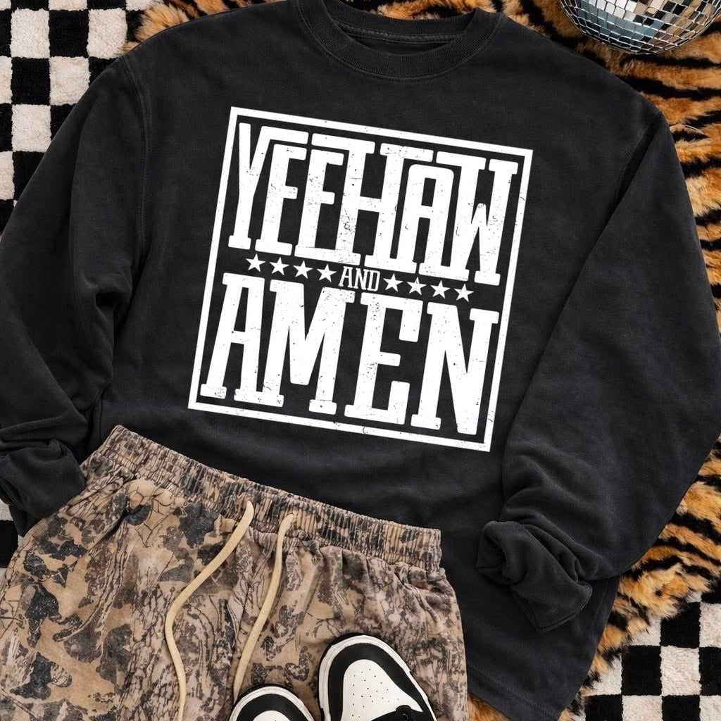 yeehaw & amen screen print transfer•