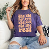 she did her best God did the rest screen print transfer