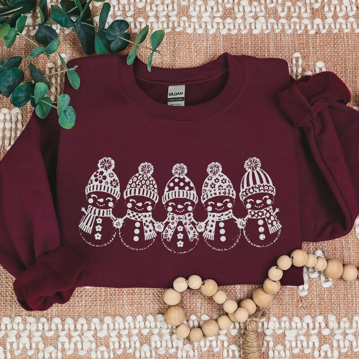 metallic silver snowmen screen print transfer•