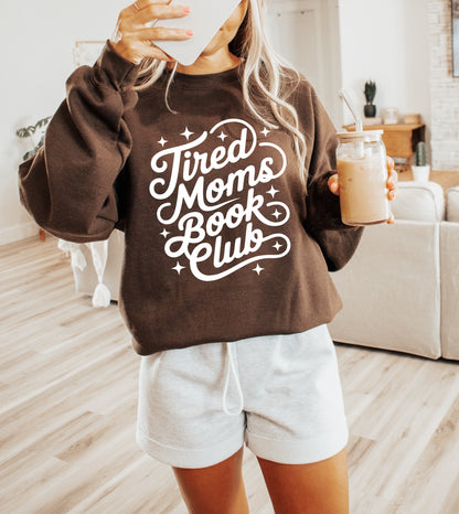 tired moms book club screen print transfer