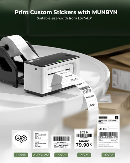 MUNBYN RealWriter 941 Bluetooth USB 4x6 Shipping Thermal Label Printer