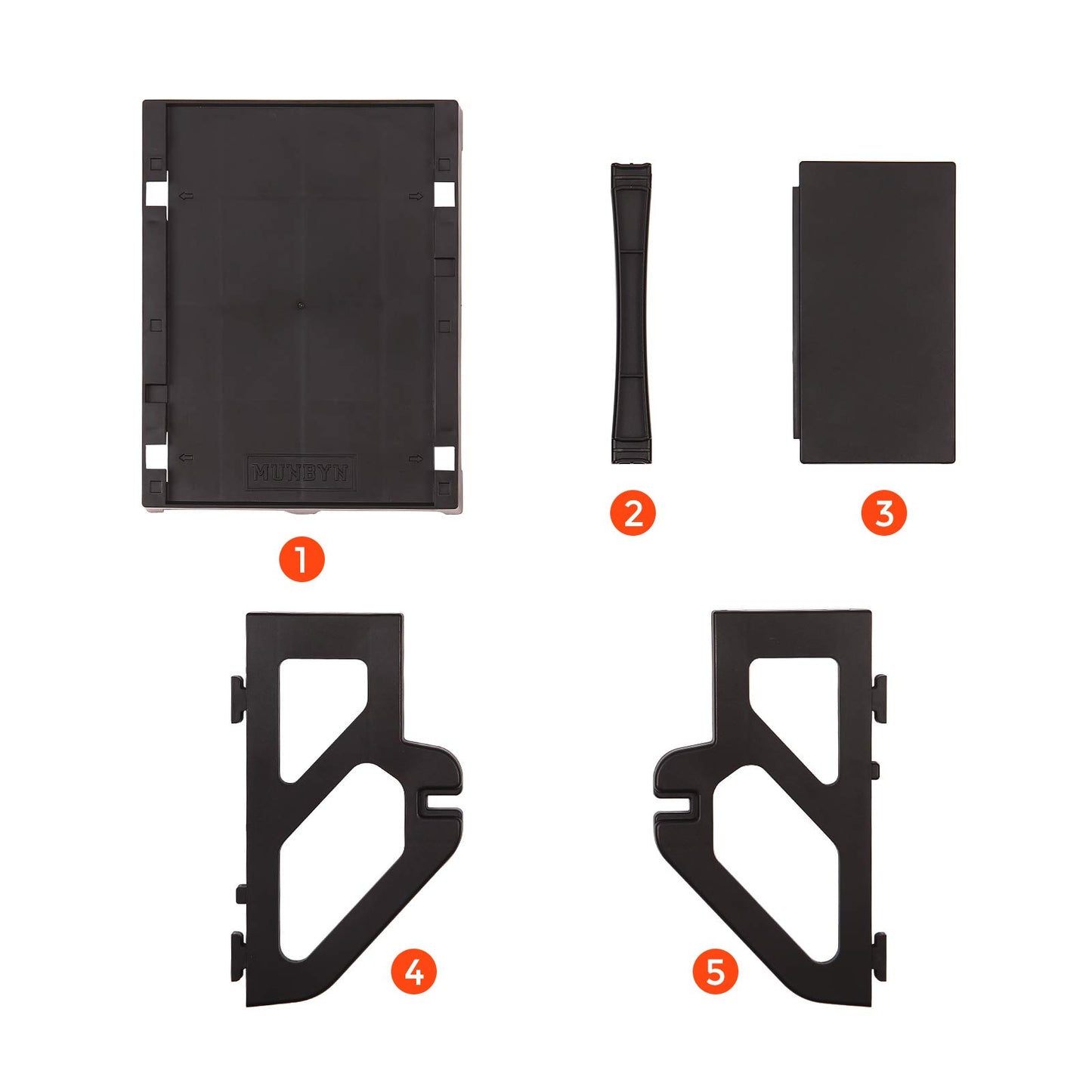 MUNBYN Label Holder for Rolls and Fan-Fold Labels, Black