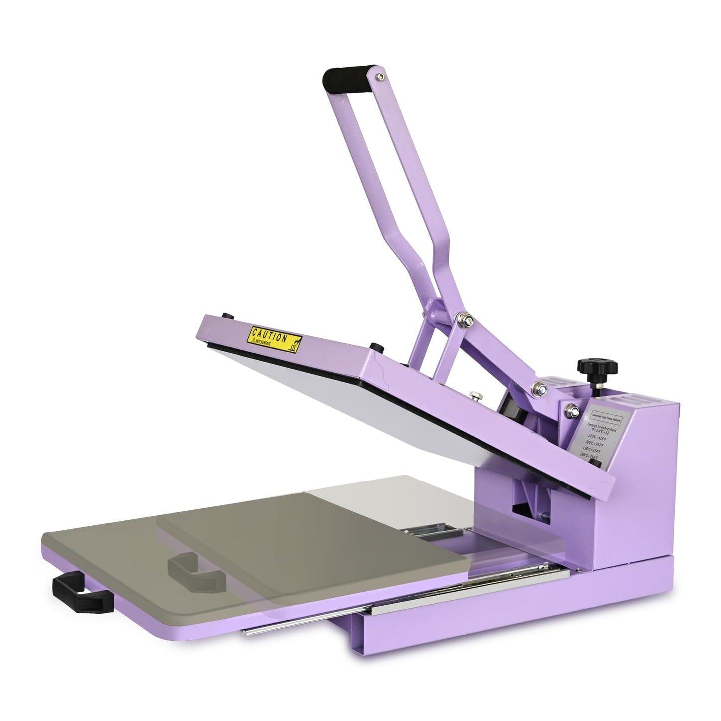 PlanetFlame 15x15 Slide Out Heat Press Machine for T-Shirts, Purple