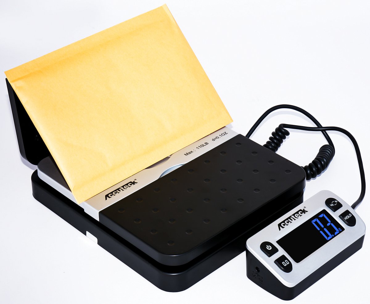ACCUTECK 8580 High Capacity 110 Lbs High Accuracy 0.1OZ Digital Postal Scale with Remote Display