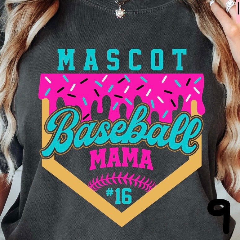 semi-custom BASEBALL mascot (design set up only)