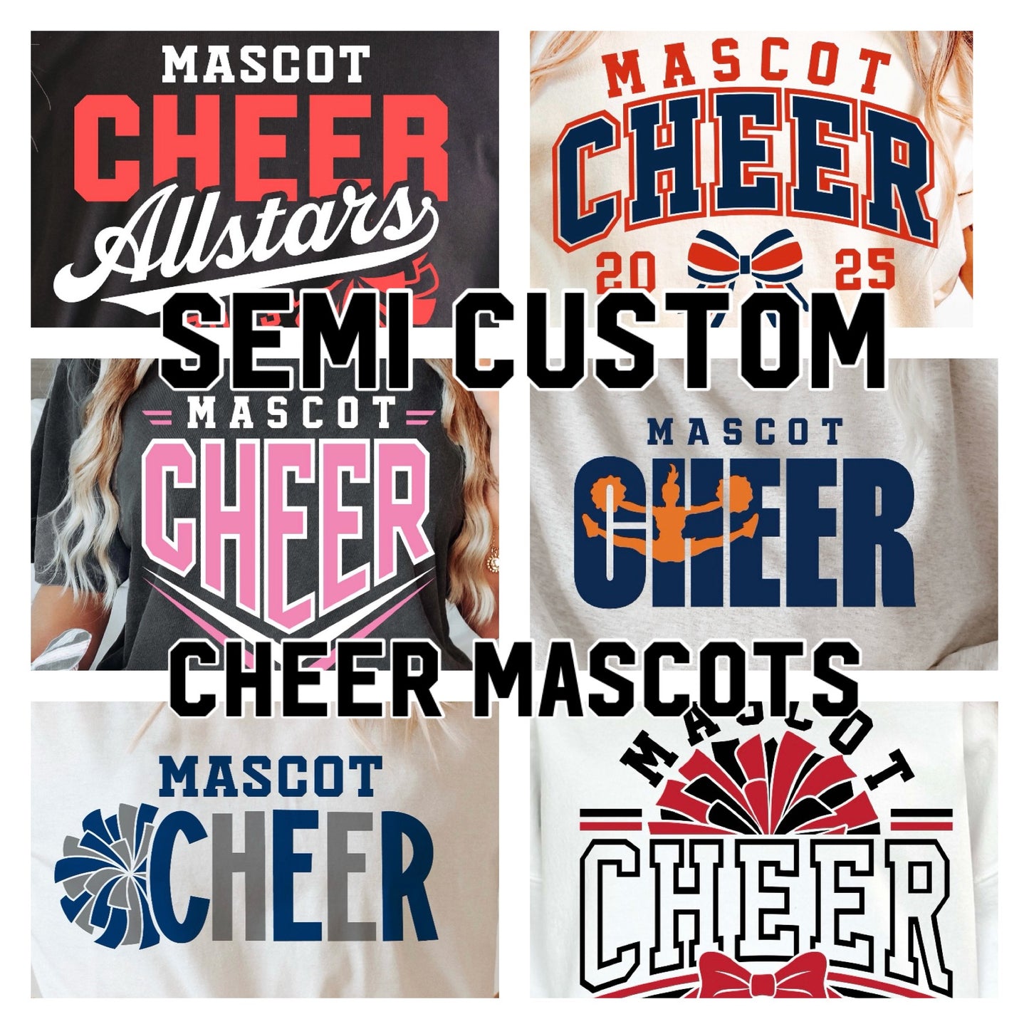 semi-custom CHEER mascot (design set up only)