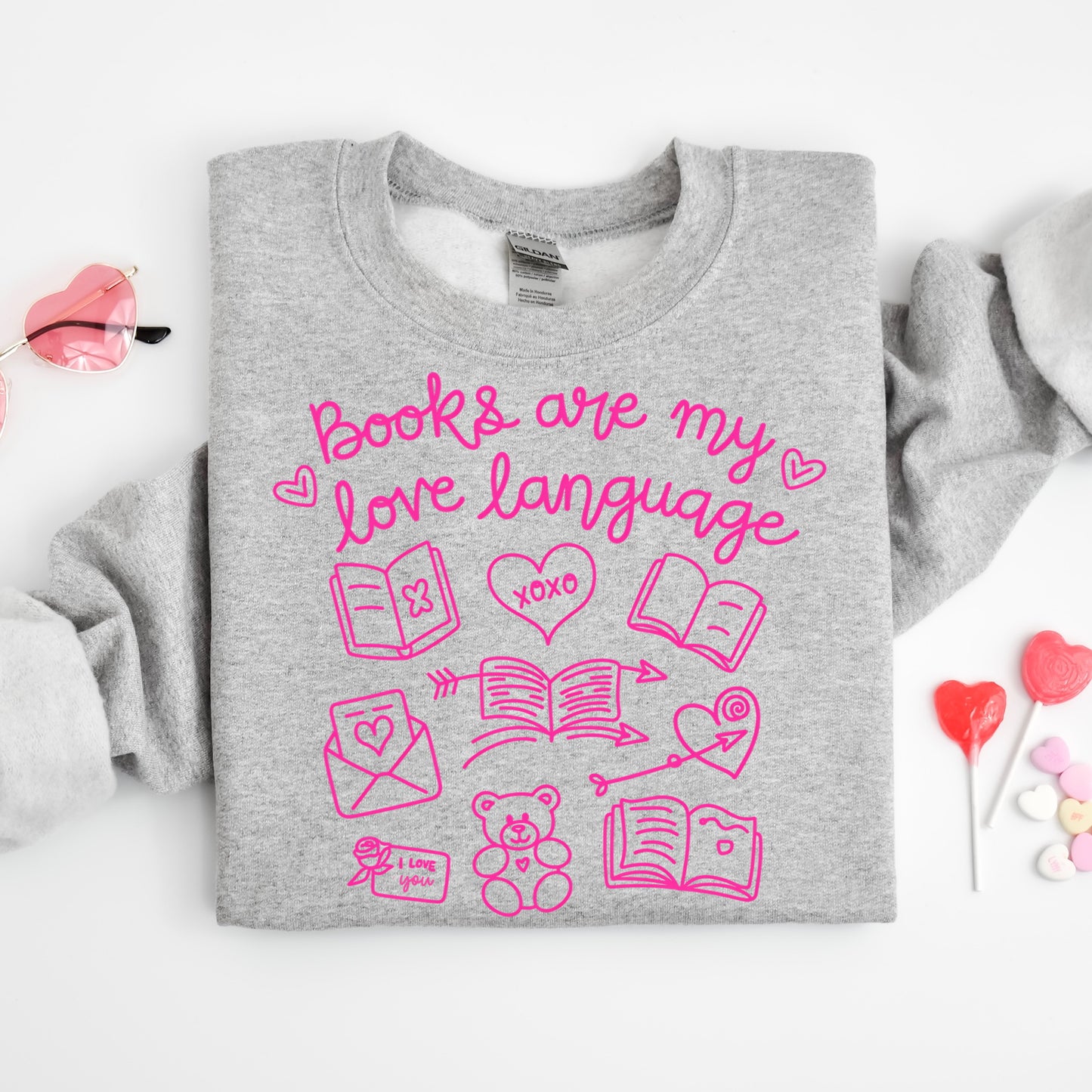 books are my love language screen print transfer