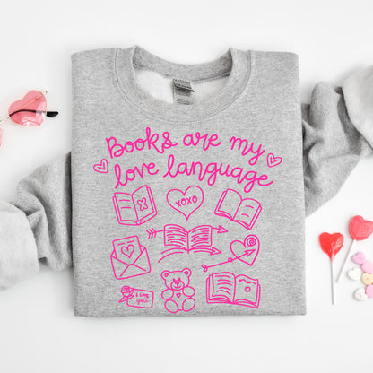 books are my love language screen print transfer