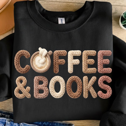 coffee and books clear film screen print