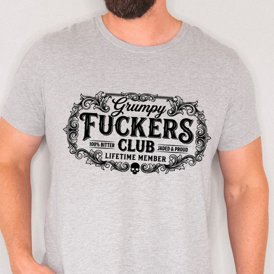 grumpy fuckers club screen print transfer•