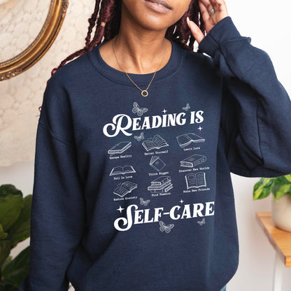 Reading is self care screen print transfer