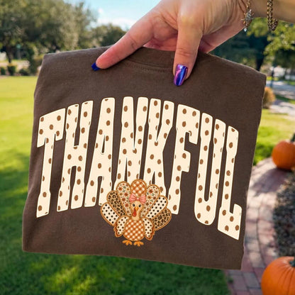 thankful turkey clear film screen print