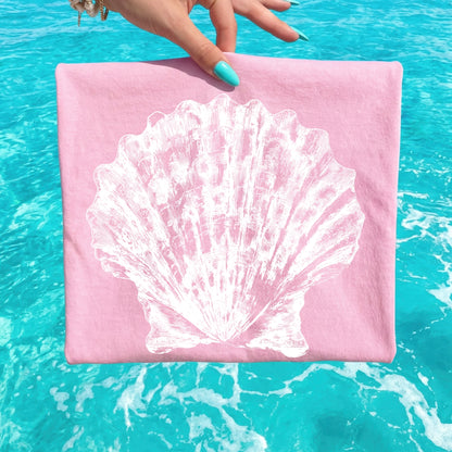 Sketch sea shell screen print transfer•