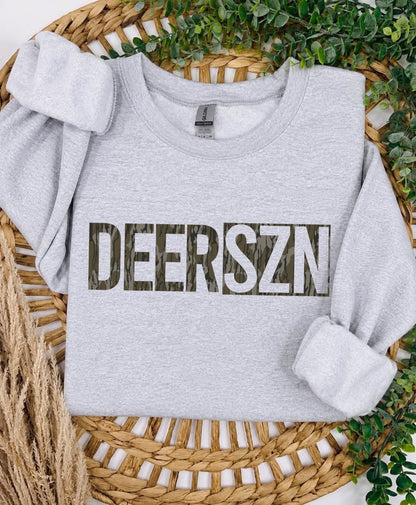 Deer Szn clear film screen print