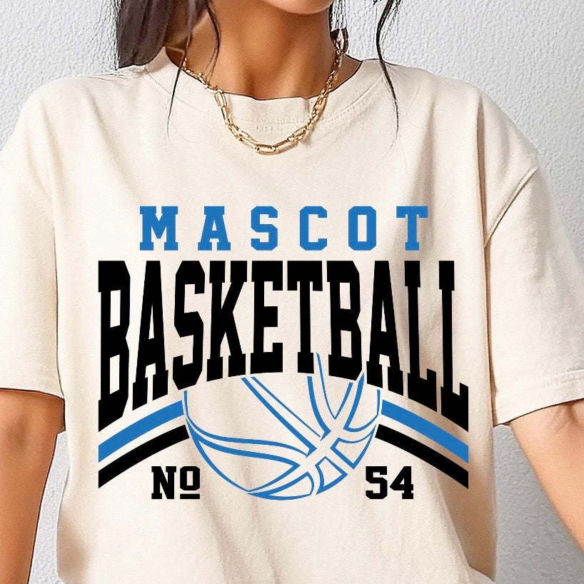 semi-custom BASKETBALL mascot (design set up only)