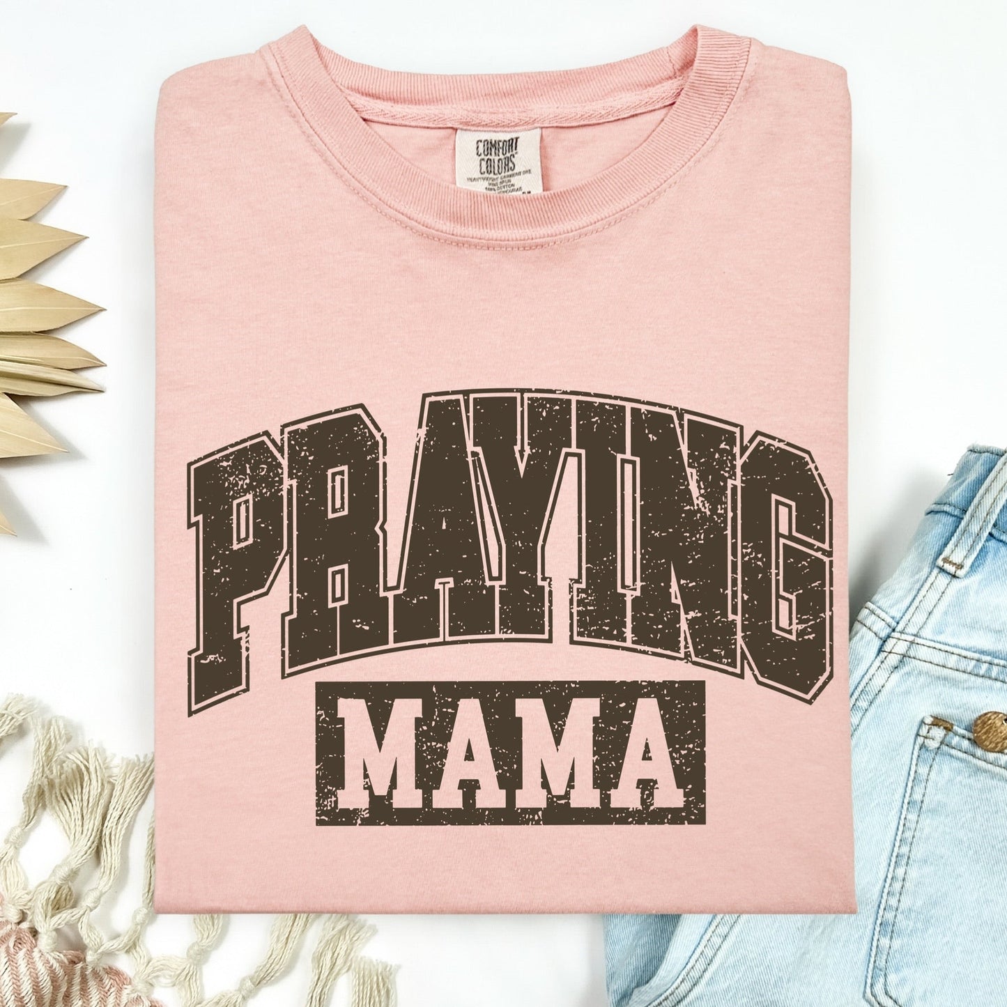 praying mama screen print transfer•