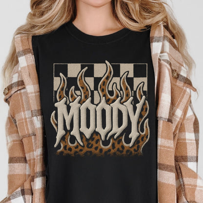 moody faux puff clear film screen print