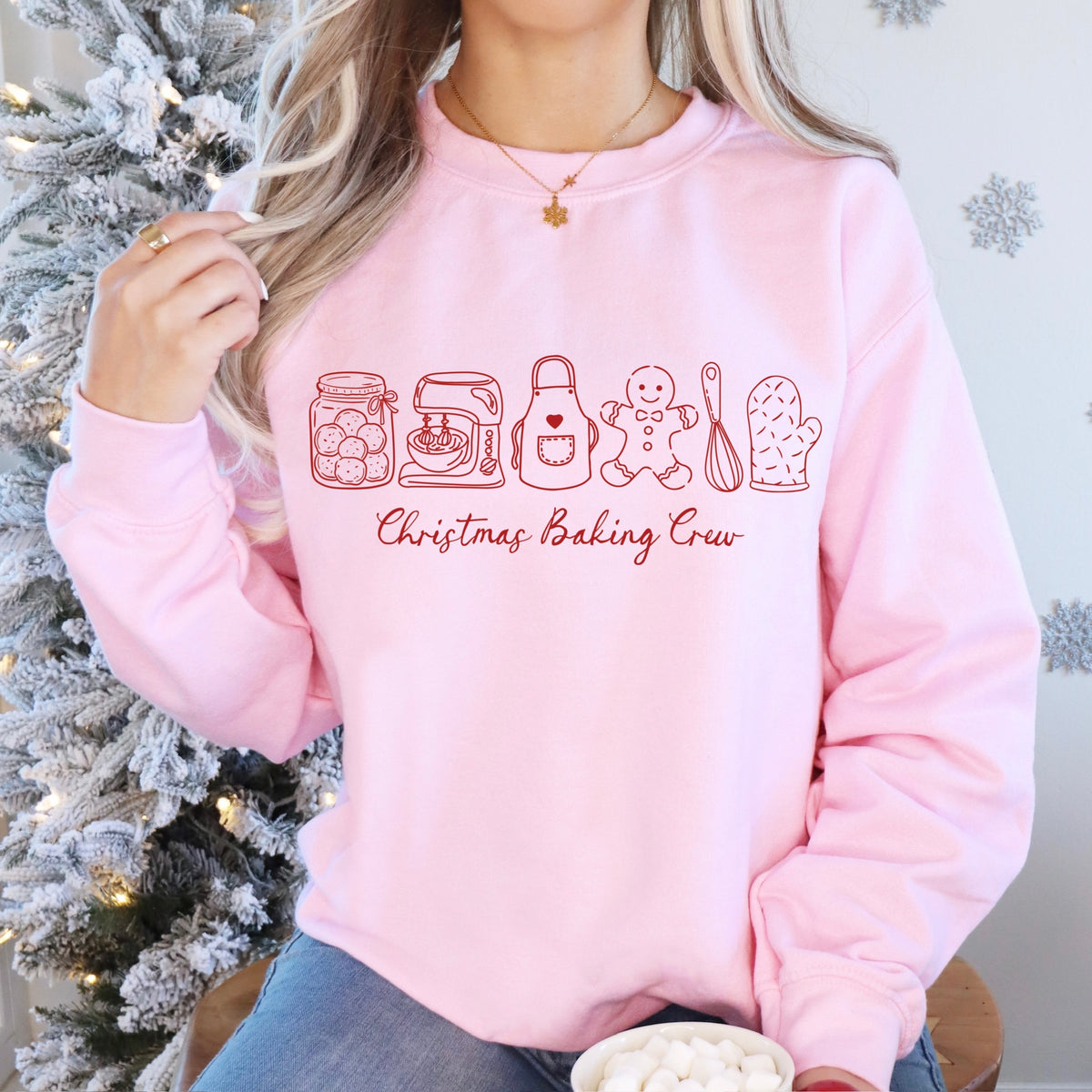 Christmas baking crew screen print transfer