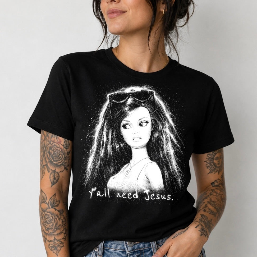 yall need Jesus screen print transfer•