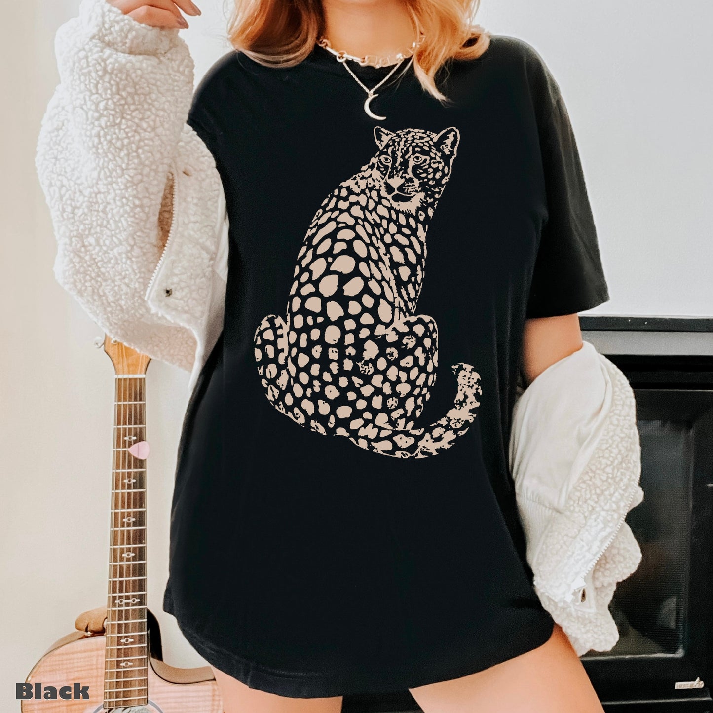 cheetah tan ink screen print transfer•