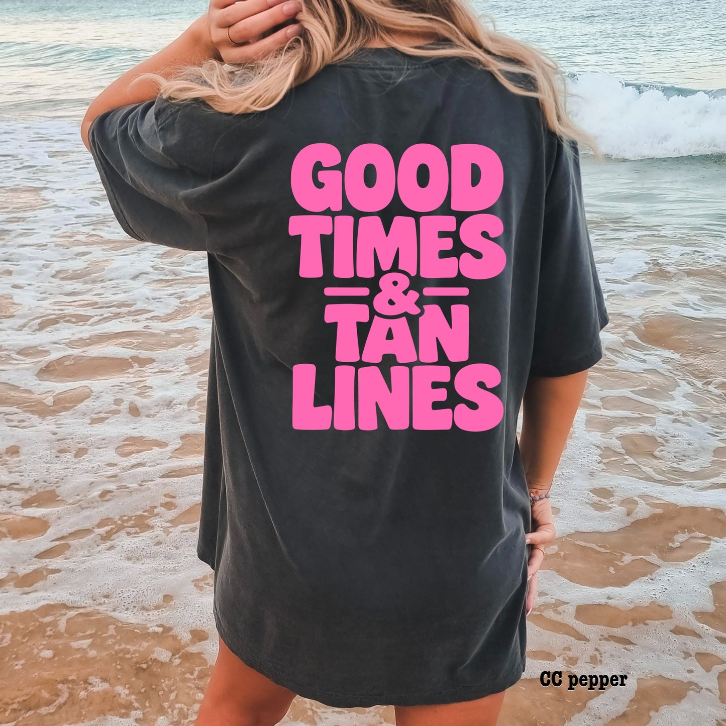 good times & tan lines screen print transfer