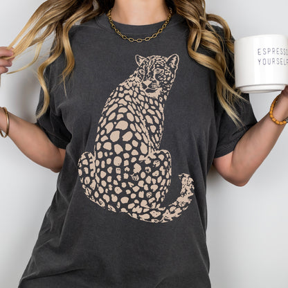 cheetah tan ink screen print transfer•